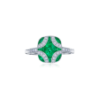 KWIAT Argyle Collection Emerald and Diamond Ring R-28115E-0-DIAEME-18KW Online Sale