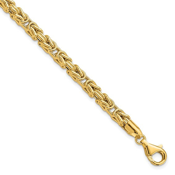 14k Yellow Gold Byzantine Link Bracelet 7.5 inches LF1487-7.5 Cheap