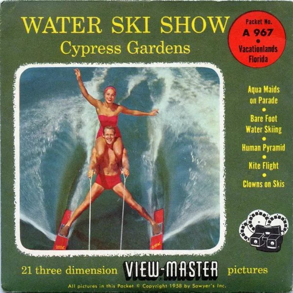 Water Ski Show - Cypress Gardens - A967 - View-Master 3 Reel Packet - 1950s views - vintage - (PKT-A967-S4) Hot on Sale