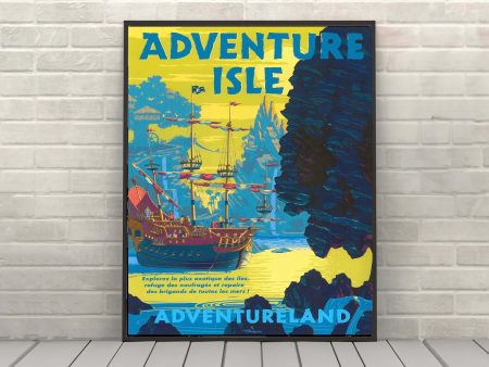 Adventure Isle Poster Vintage Disney Attraction Poster Disneyland Paris Poster Adventureland Poster Supply