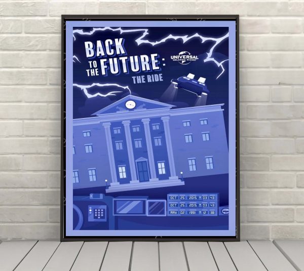 Back to the Future Poster Universal Studios Sizes 8x10, 11x14, 13x19 16x20 18x24 Vintage Classic Movie Poster Back to the future ride poster Online now