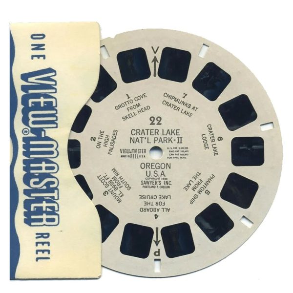 Crater Lake Natl Park II, Oregon USA View-Master Single Reel - 1948 - vintage - (REL-22) Hot on Sale