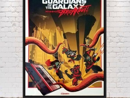 Guardians Of The Galaxy Mission Breakout Poster Disney Attraction Poster Vintage Disneyland Poster California Adventure Poster Wall Art For Sale