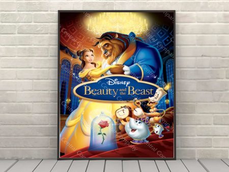 Beauty and the Beast Poster Disney World Poster Vintage Disney Poster Disneyland Poster Walt Disney Movie poster Nursery Wall Art Attraction on Sale