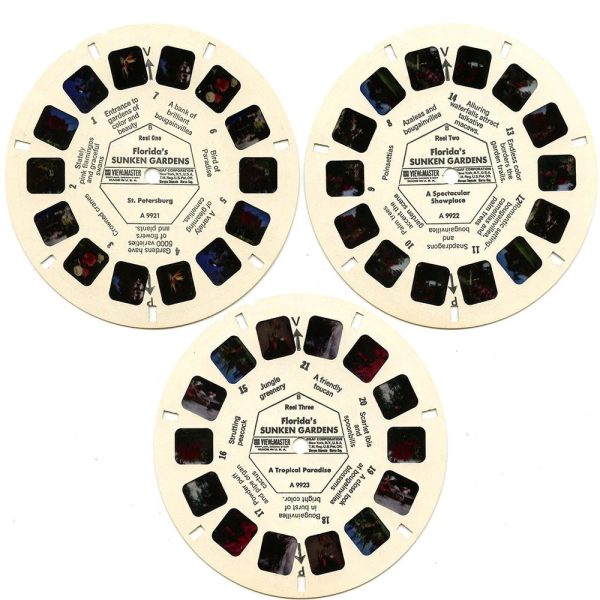 Sunken Gardens - View-Master  3 Reel Packet - 1970s views - vintage - (ECO-A992-G1B) Cheap