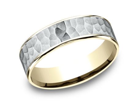 Benchmark 14k White and Yellow Gold 6.5mm Band CFT186576314KWY10 Supply