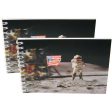 JUMPING ON THE MOON - Two (2) Notebooks with 3D Lenticular Covers - Unlined Pages - NEW Online Sale