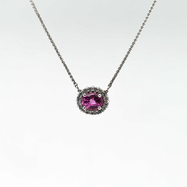 1.34ct Sapphire and Diamond Custom Pendant Online