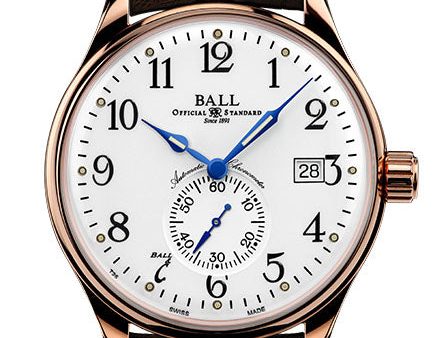 Ball Trainmaster Standard Time 18k Chronometer NM3888D For Sale