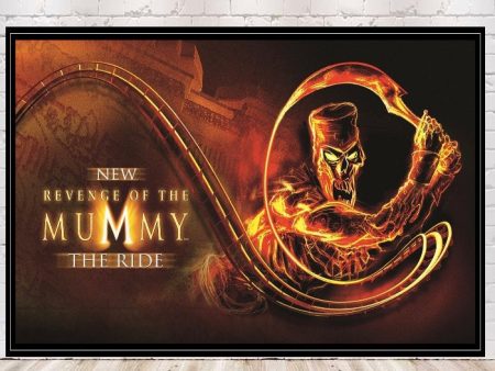 The Revenge of the Mummy Poster Vintage Universal Studios Poster The Mummy Ride Poster Roller Coaster Poster Online Sale