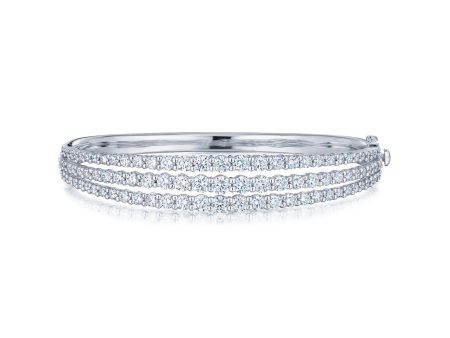 KWIAT Three Row Bangle with Diamonds in 18k White Gold B-19529-0-DIA-18KW Sale