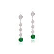 Emerald and Diamond Drop Earrings Sale