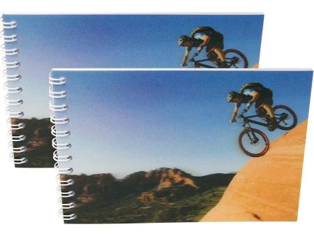 MOUNTAIN BIKER - Two (2) Notebooks with 3D Lenticular Covers - Unlined Pages - NEW on Sale