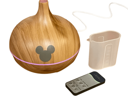 Disney Oil Diffuser Engraved with Mickey Mouse 500 ML Light Wood Disney Fragrance Diffuser Supply