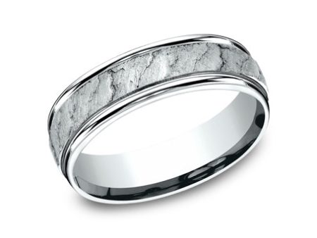 Benchmark 14k White Gold 6.5mm Band RECF846562614KW10 Supply