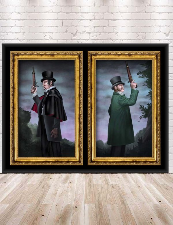 Haunted Mansion Dueling Ghosts Poster Vintage Disney Attraction Posters Discount