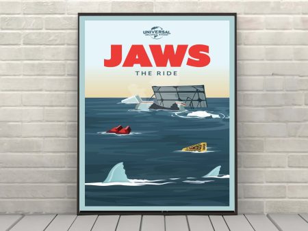 Jaws Poster Universal Studios Jaws movie Classic movie poster Vintage Poster Jaws the Ride poster Online now