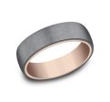 Benchmark 14k Rose Gold and Tantalum 6.5mm Band RIRCF9665034TA14KR10 For Sale