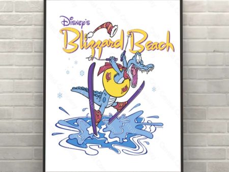 Blizzard Beach Poster Walt Disney World Poster Disney Map Poster Vintage Disney Poster  Blizzard Beach Logo Disney Water Park Wall Art Online