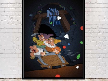 Seven Dwarf Mine Train Poster Vintage Disney Poster Disney Attraction Poster Magic Kingdom Poster Fantasyland poster Disney World Poster For Cheap