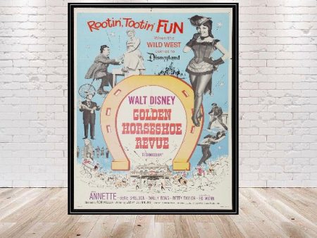 Golden Horseshoe Revue Poster Vintage Disney Movie Poster Classic Disneyland Attraction Posters Disney World Poster Wall Art Christmas Gift For Sale