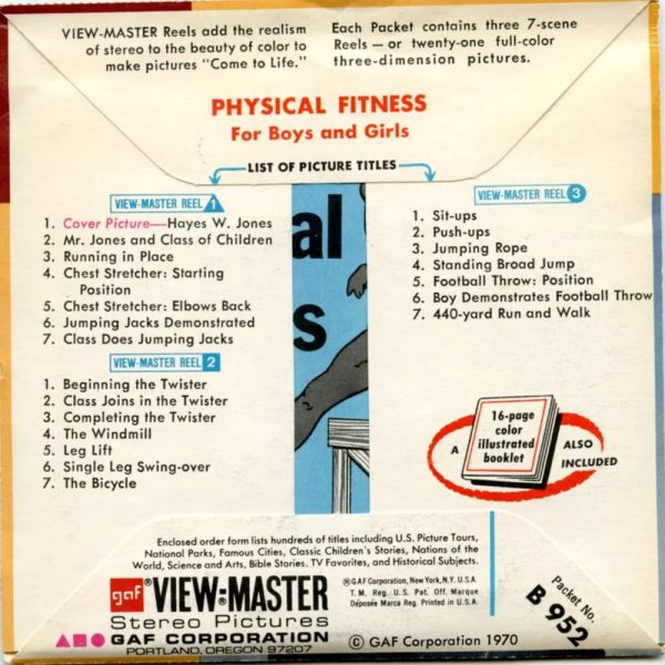 Physical Fitness   - View-Master-  Vintage - 3 Reel Packet - 1970s  PKT-B952-G1 Online Sale