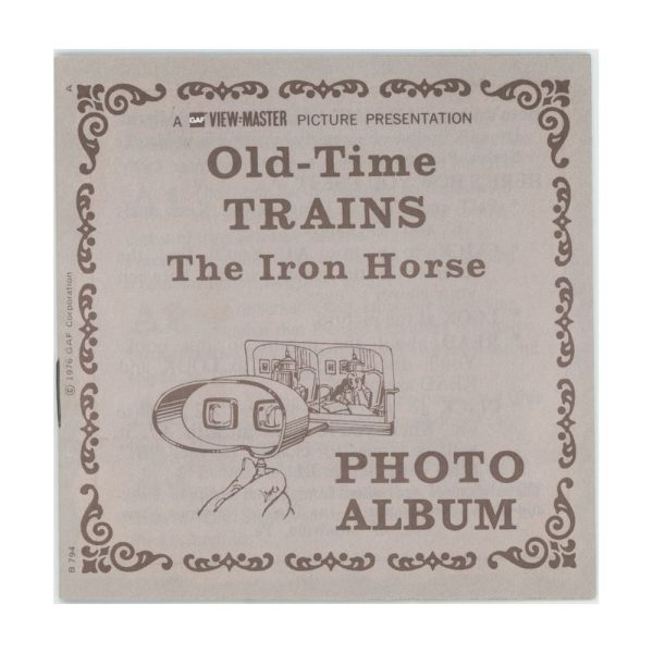 Old Time Trains - View-Master 3 Reel Packet - 1970s views - vintage - B794-G5 Cheap