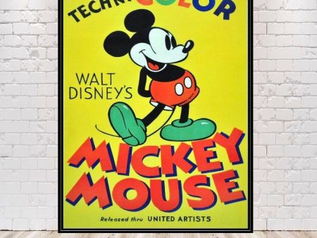 Mickey Mouse Poster Disney World Poster Disney Poster Mickey Mouse TechniColor Poster Walt Disney World Poster Disneyland Poster on Sale