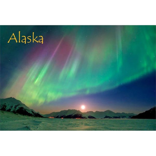 AURORA BOREALIS 2 - ALASKA - 2 Image 3D Magnet for Refrigerator, Whiteboard, Locker For Cheap