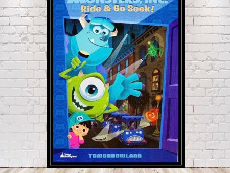 Monsters Ink Ride and Go Seek Poster Vintage Disney Poster Monsters Ink Poster 8x10, 11x14, 13x19 Disneyland Poster Tomorrowland Poster Fashion