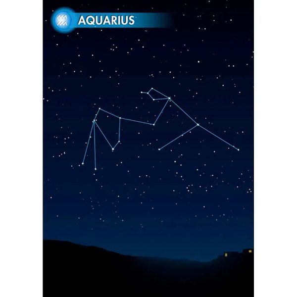 AQUARIUS - Zodiac Sign - 3D Action Lenticular Postcard Greeting Card - NEW Online now