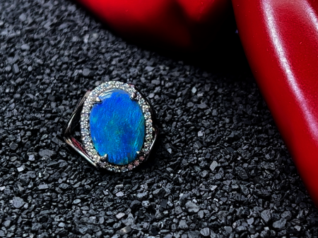 14k Custom Opal Ring on Sale