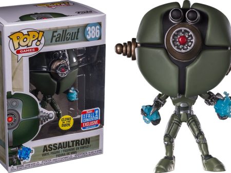 FALLOUT: ASSAULTRON #386 - FUNKO POP!-GITD-2018 FALL CON For Cheap